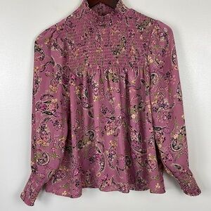 Cure Pink Floral Blouse. Size Small
